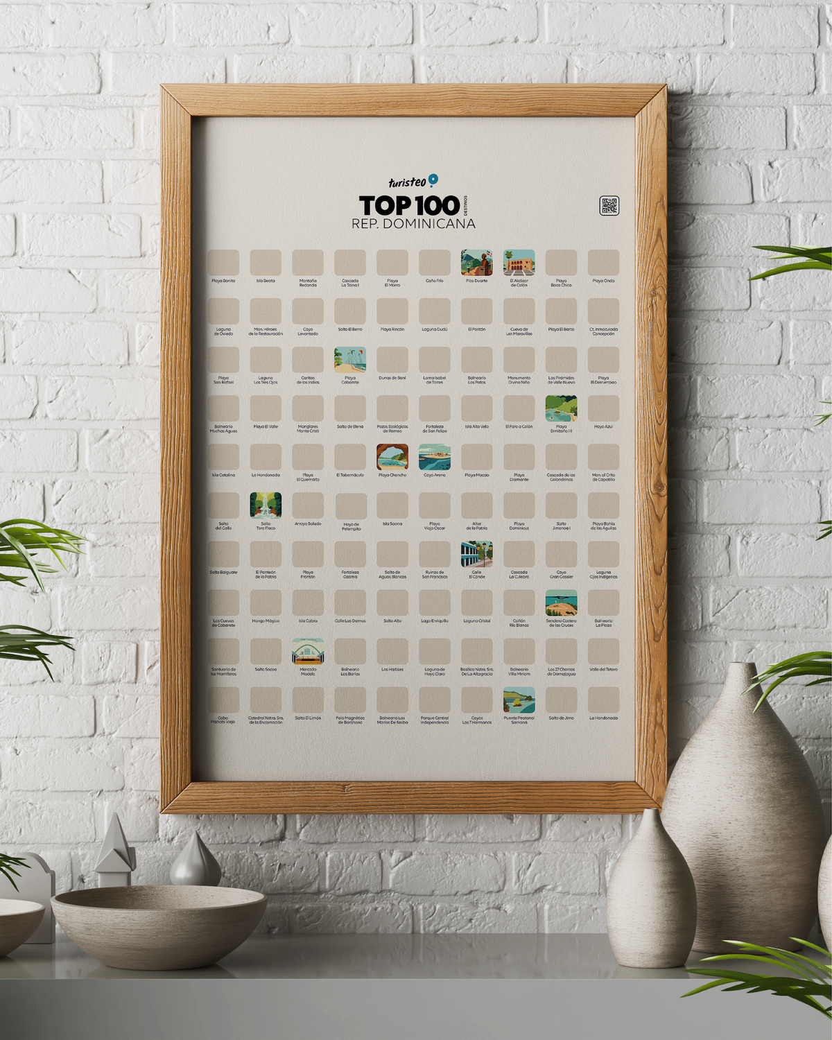 Poster Rayable • Top 100 Destinos Dominicana