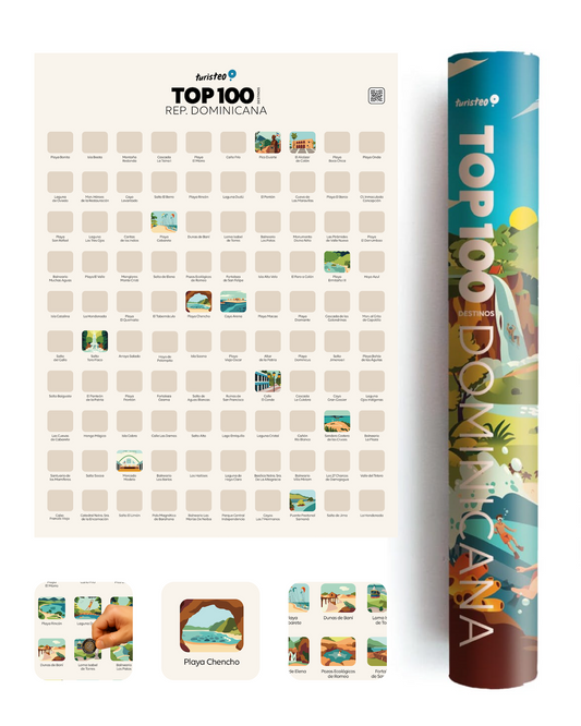 Poster Rayable • Top 100 Destinos Dominicana