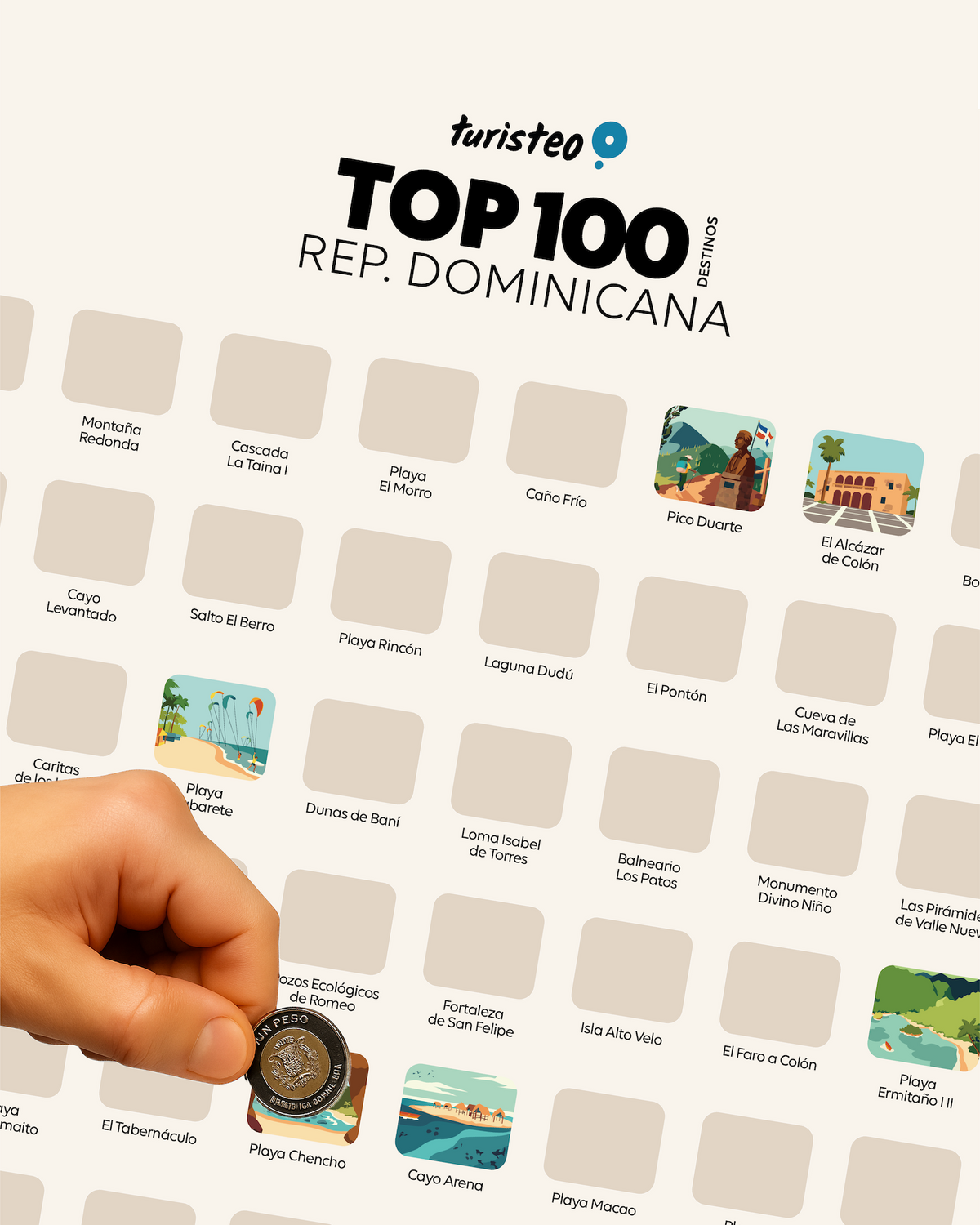 Poster Rayable • Top 100 Destinos Dominicana